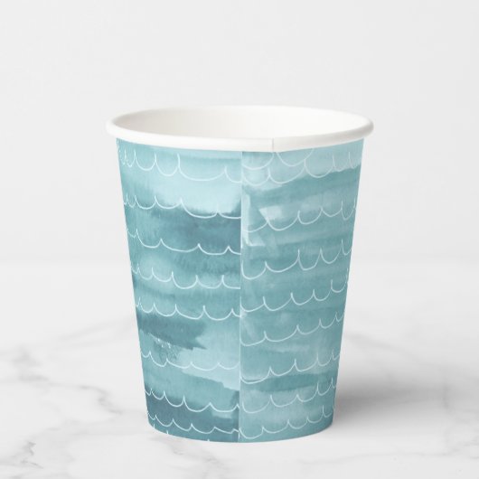 Waterverf Onder het Zee Paper Cups Papieren Bekers (Rechts)