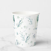 Waterverf Onder het Zee Paper Cups Papieren Bekers (Rechts)