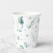 Waterverf Onder het Zee Paper Cups Papieren Bekers (Voorkant)