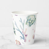 Waterverf Onder het Zee Paper Cups Papieren Bekers (Rechts)