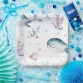 Waterverf Onder het Zee Papieren Borden Bordje (Feest)