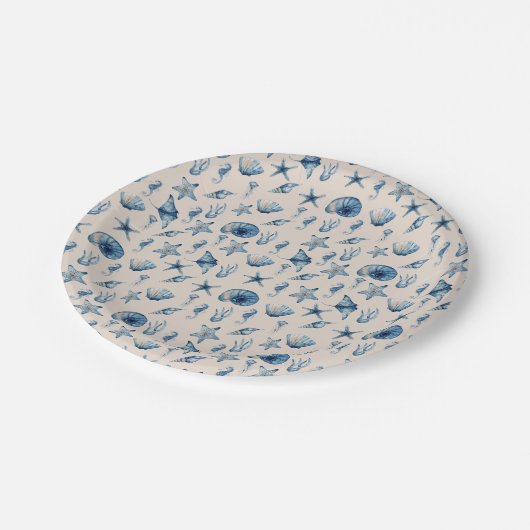 Waterverf onder het Zee Papieren Bordje (Gekanteld)