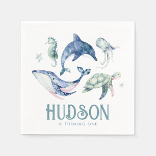 Waterverf Onder het Zee Papieren servetten