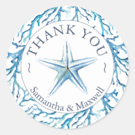 Waterverf onder het Zee Ronde Sticker