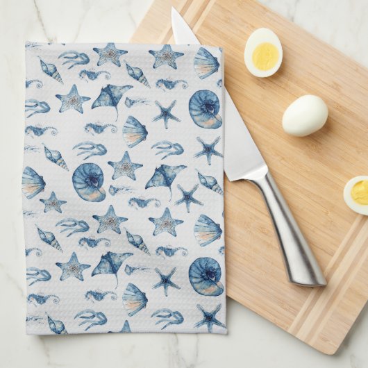 Waterverf onder het Zee Theedoek (Quarter Fold)