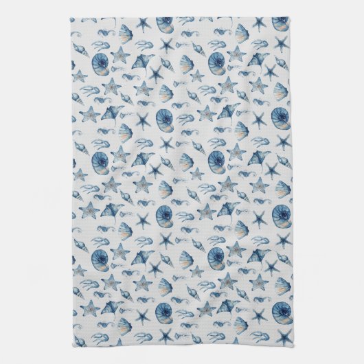 Waterverf onder het Zee Theedoek (Verticaal)