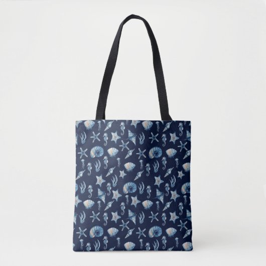 Waterverf onder het Zee Tote Bag (Voorkant)