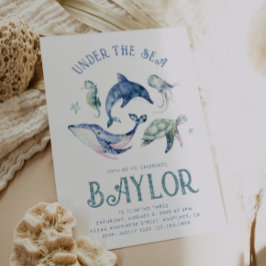 Waterverf Onder het Zee Uitnodiging