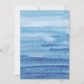 Waterverf Onder het Zee Verjaardagsuitnodiging Kaart (Achterkant)