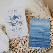 Waterverf Onder het Zee Verjaardagsuitnodiging Kaart