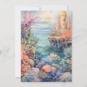 Waterverf onder het Zee veroorzaakt 1 geboorte Kaart (Achterkant)