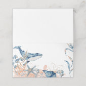 Waterverf Onder-het-Zee Voedseletiket Plaatskaartje (Buitenkant ongevouwen)