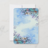Waterverf onder het Zee Wonder Baby shower Bedankkaart (Achterkant)