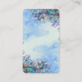 Waterverf onder het Zee Wonder Baby shower Informatiekaartje (Achterkant)