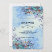 Waterverf onder het Zee Wonder Baby shower Kaart (Voorkant)