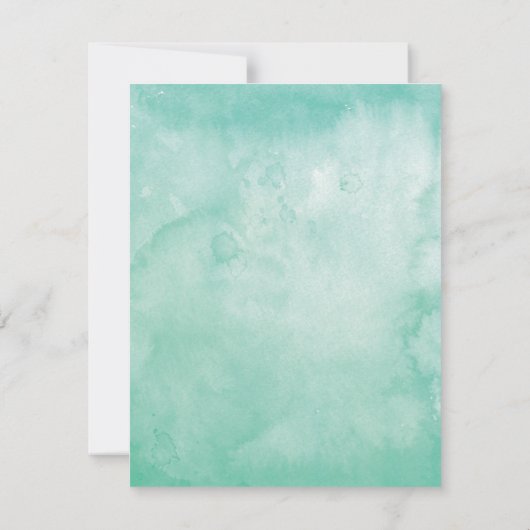 Waterverf onder palmbomen | Datum opslaan Save The Date (Achterkant)