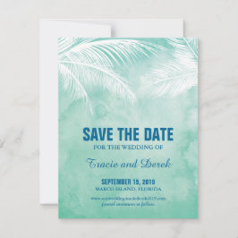 Waterverf onder palmbomen | Datum opslaan Save The Date
