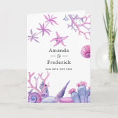 Waterverf onder Zee bruiloft Programma (Voorkant)