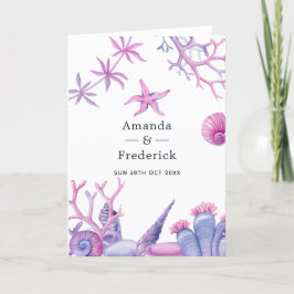 Waterverf onder Zee bruiloft Programma