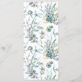 Waterverf Onder Zee Kwallen Koraalrif Menu (Achterkant)