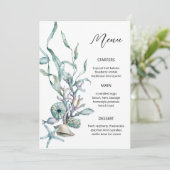 Waterverf Onder Zee Kwallen Koraalrif Menu (Staand voorkant)