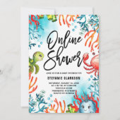 Waterverf onder Zee Online Baby shower Kaart (Voorkant)