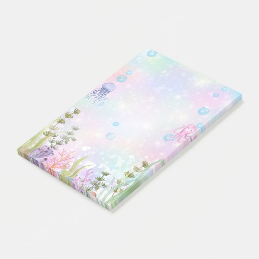 Waterverf onder Zee Post Post-it® Notes (Schuin)