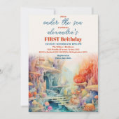 Waterverf onder Zee Vrienden kinderen van zaterdag Kaart (Voorkant)