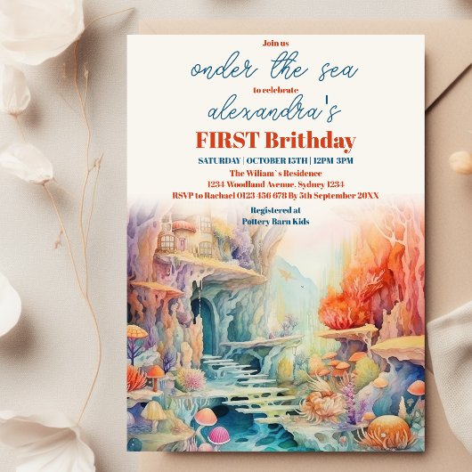 Waterverf onder Zee Vrienden kinderen van zaterdag Kaart