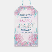 Waterverf Onderaan het Zee Baby shower Dank u wel Cadeaulabel (Voorkant)