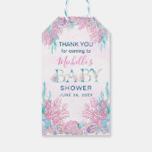 Waterverf Onderaan het Zee Baby shower Dank u wel Cadeaulabel (Achterkant)