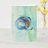 Waterverf onderwater beheren kaart (Gele Bloem)