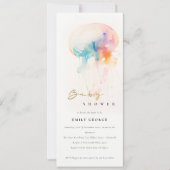 Waterverf onderwater kwal Baby shower Kaart (Voorkant)