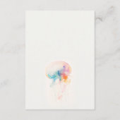 Waterverf onderwater kwal bruiloft details informatiekaartje (Achterkant)