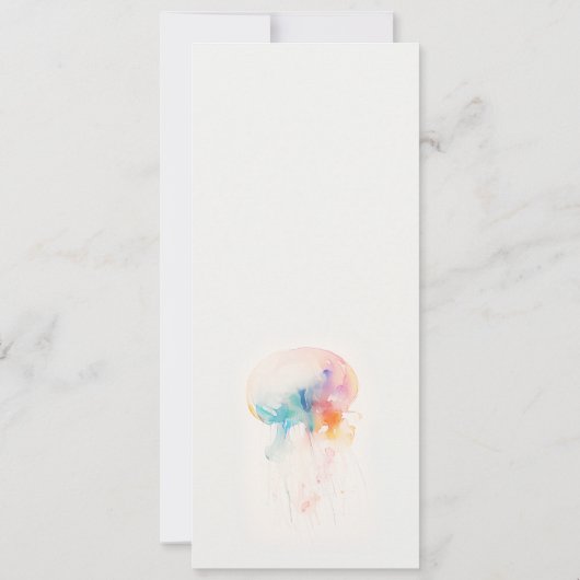 Waterverf onderwater kwal paren douchen kaart (Achterkant)