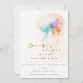 Waterverf onderwater kwal Vrijgezellenfeest Kaart (Voorkant)