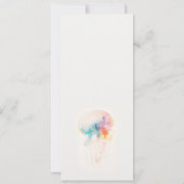 Waterverf Onderwater Kwallen Wedding Menu Kaart (Achterkant)