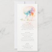 Waterverf Onderwater Kwallen Wedding Menu Kaart (Voorkant)