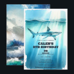 Waterverf onderwater oceaan haai verjaardagsfeestj kaart<br><div class="desc">Pas elke manier aan die u wilt.</div>