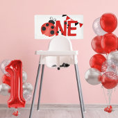Waterverf ONE Ladybug 1st Birthday Mini Banner
