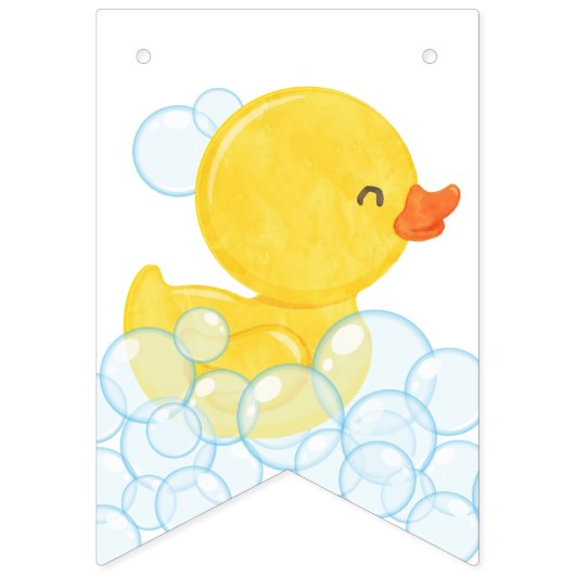Waterverf One Lucky Duck Hanging Bunting Banner (Eerste vlag)