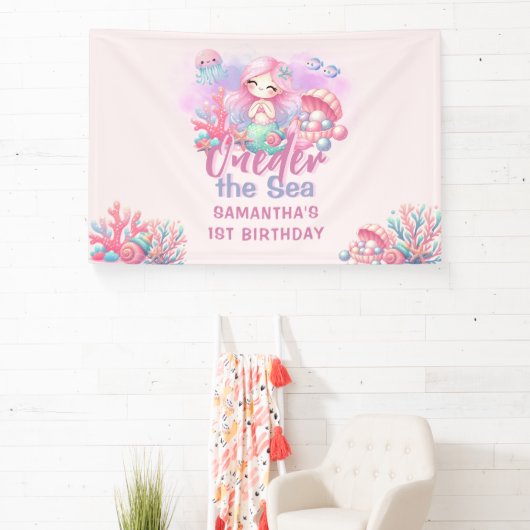 Waterverf ONEder Het Zee 1e Verjaardag Spandoek (Insitu)