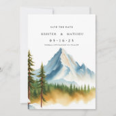 Waterverf Online Mountain Save The Date (Voorkant)