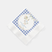 Waterverf Onr gekke gans 1e verjaardag Servet (Hoek)