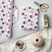 Waterverf onregelmatige poka Dots Pattern Wrapping