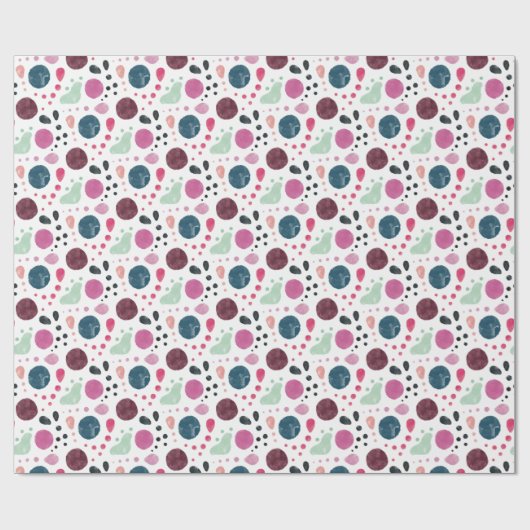 Waterverf onregelmatige poka Dots Pattern Wrapping Cadeaupapier (Vlak)