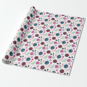 Waterverf onregelmatige poka Dots Pattern Wrapping Cadeaupapier (Uitgerold)