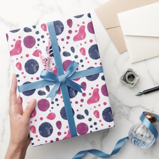 Waterverf onregelmatige poka Dots Pattern Wrapping Cadeaupapier (Geschenken)