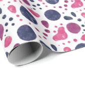 Waterverf onregelmatige poka Dots Pattern Wrapping Cadeaupapier (Rol Hoek)