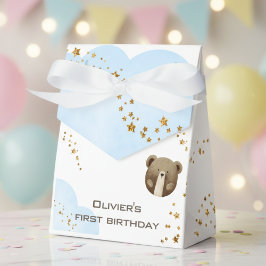 Waterverf Ons kleine beer is één baby verjaardag Bedankdoosjes
